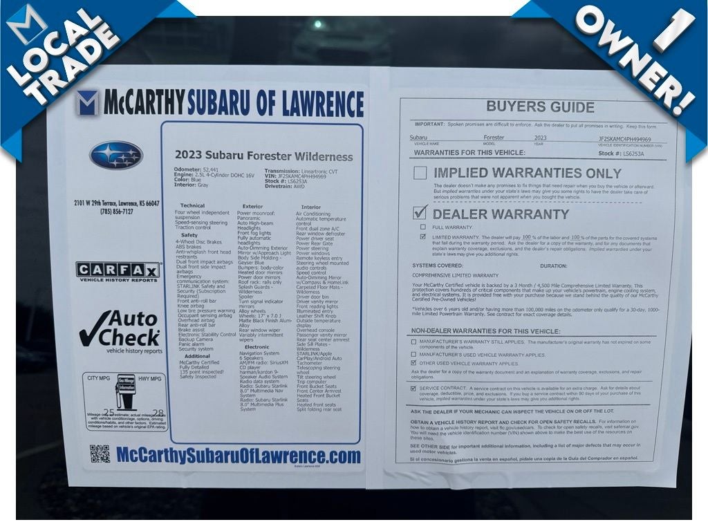 2023 Subaru Forester Wilderness
