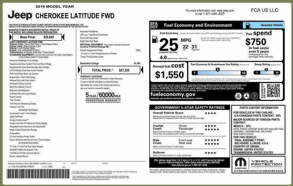 2019 Jeep Cherokee Latitude