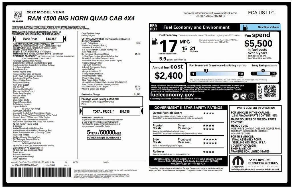 2022 RAM 1500 Big Horn