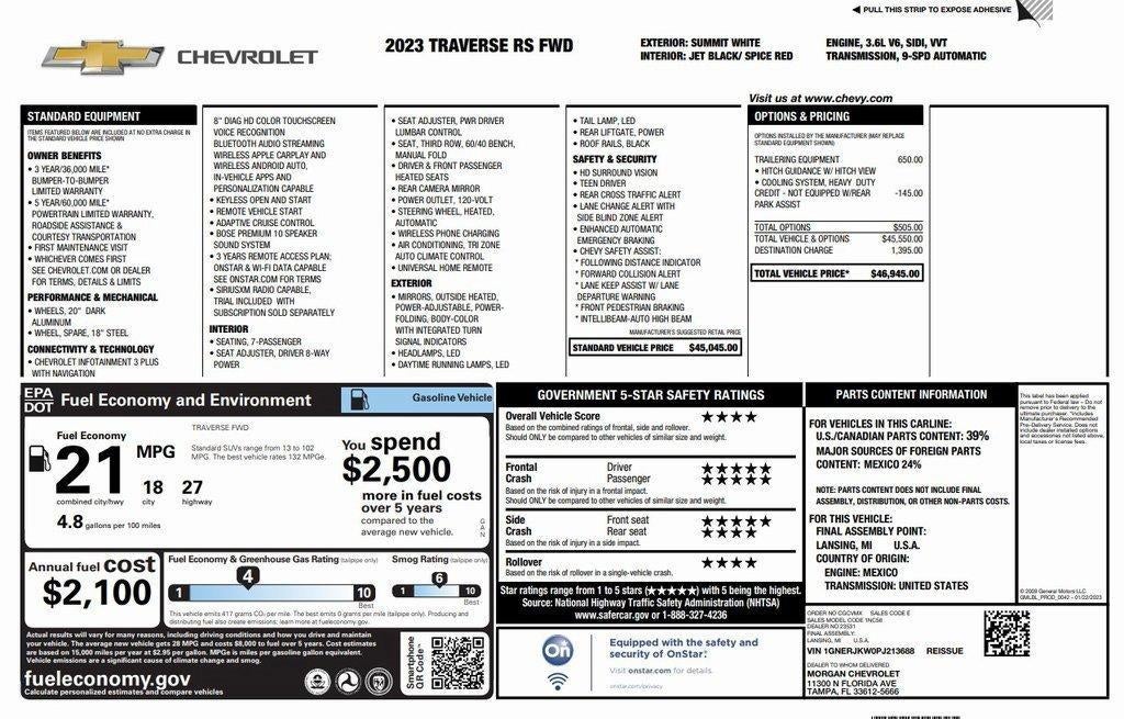 2023 Chevrolet Traverse RS