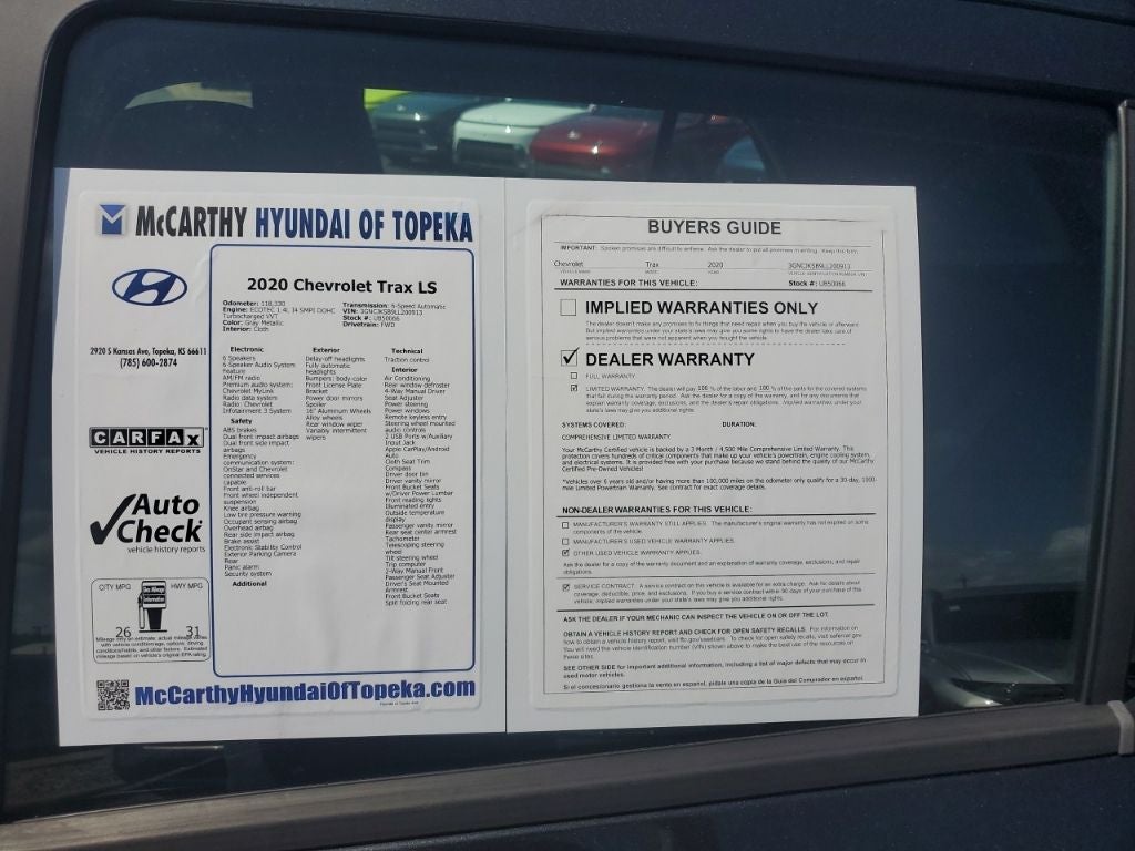 2020 Chevrolet Trax LS